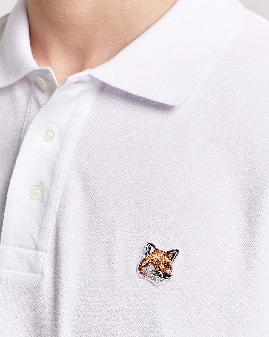 Hombres | Polos | Maison Kitsuné | Fox Head Polo White