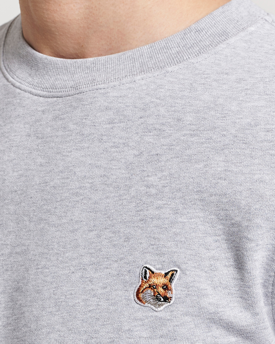 Hombres | Jerséis y prendas de punto | Maison Kitsuné | Fox Head Sweatshirt Light Grey Melange