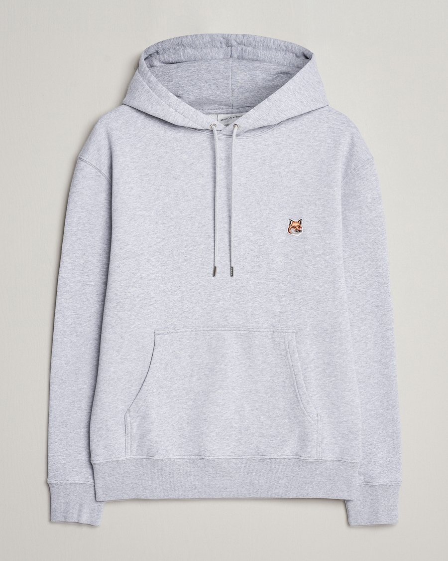 Hombres | Jerséis y prendas de punto | Maison Kitsuné | Fox Head Hoodie Light Grey Melange