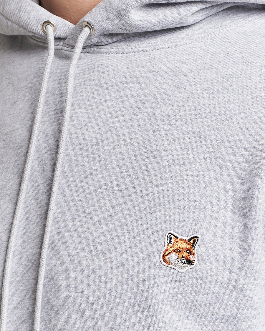 Hombres | Jerséis y prendas de punto | Maison Kitsuné | Fox Head Hoodie Light Grey Melange