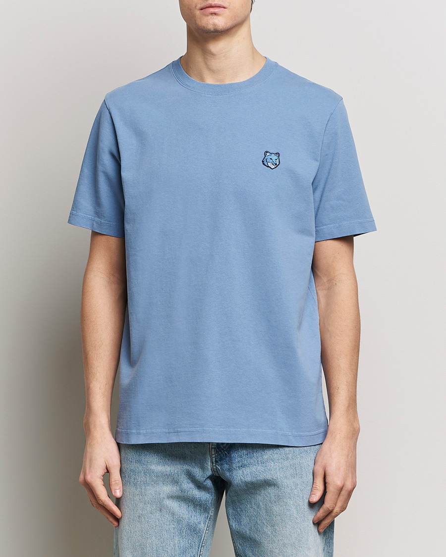 Hombres | Camisetas de manga corta | Maison Kitsuné | Tonal Fox Head T-Shirt Hampton Blue