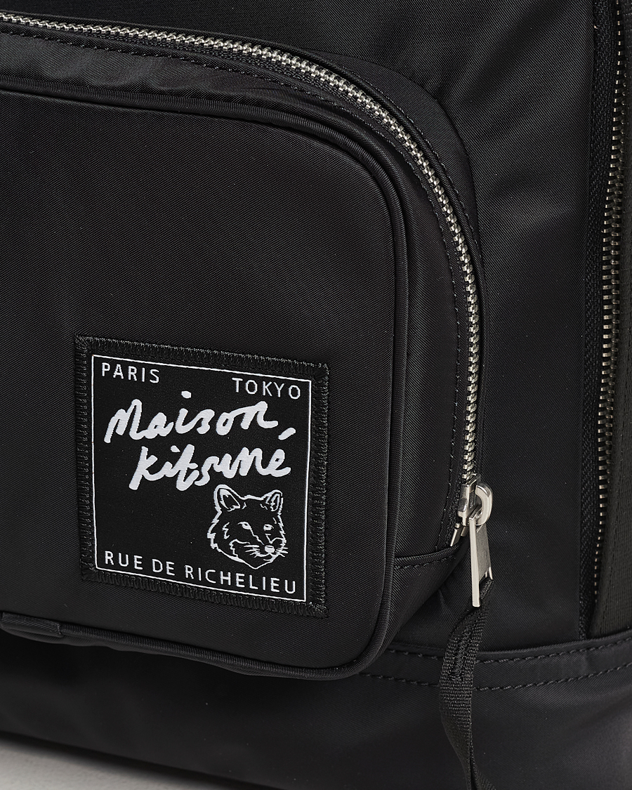 Hombres | Maison Kitsuné The Traveller Backpack Black | Maison Kitsuné | The Traveller Backpack Black