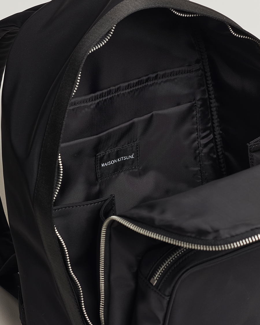 Hombres | Maison Kitsuné The Traveller Backpack Black | Maison Kitsuné | The Traveller Backpack Black