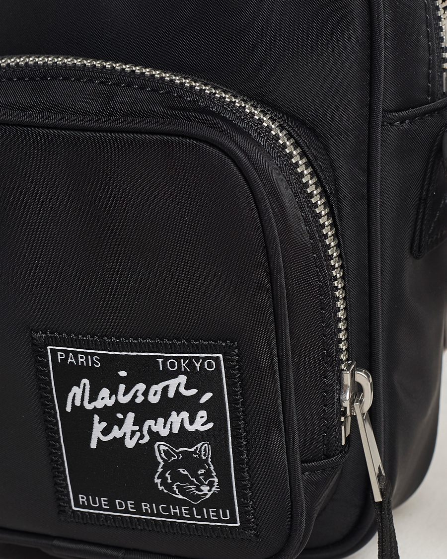 Hombres | Maison Kitsuné The Traveller Crossbody Pouch Black | Maison Kitsuné | The Traveller Crossbody Pouch Black
