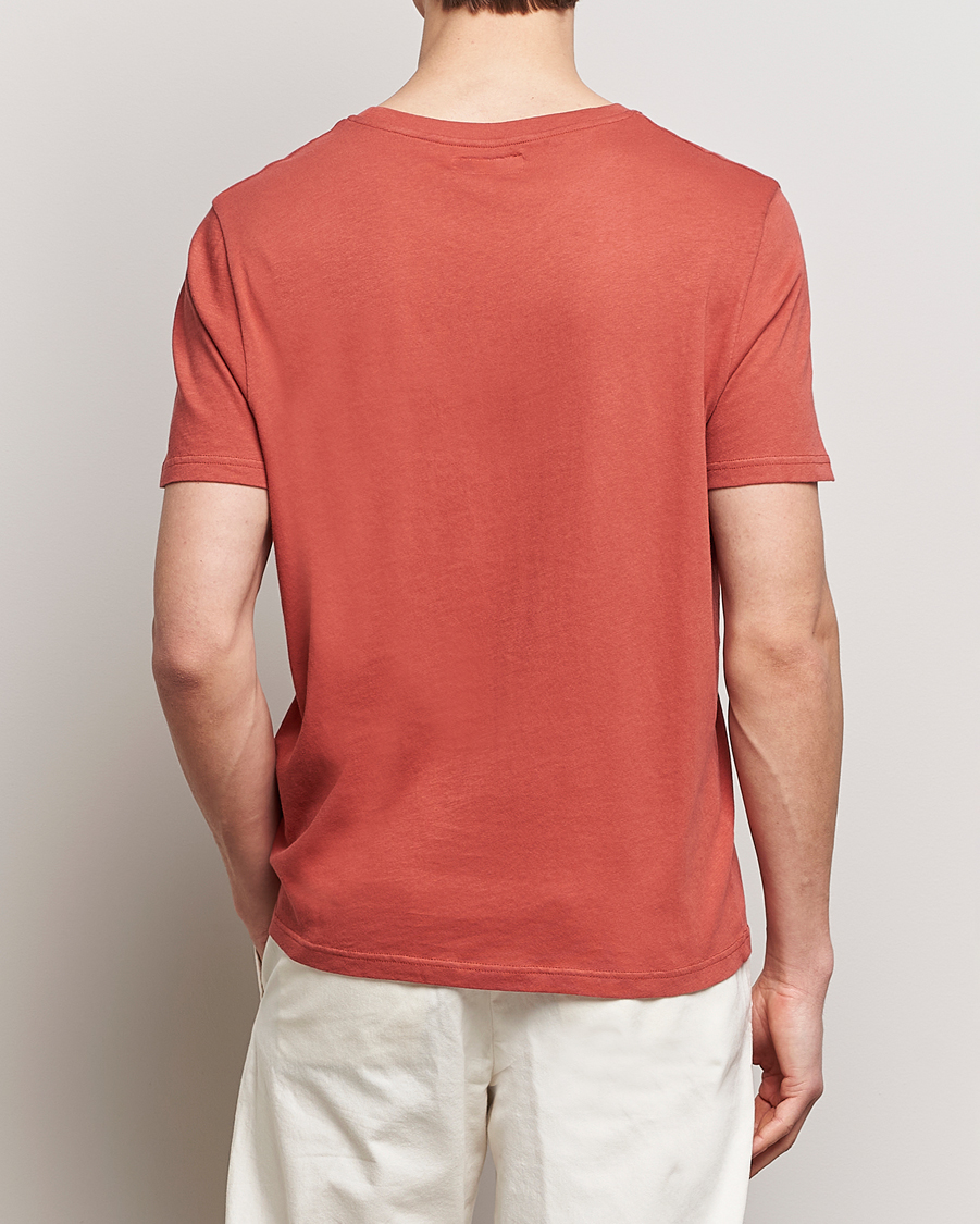 Hombres | Camisetas | Merz b. Schwanen | Organic Cotton Washed Crew Neck T-Shirt Newman Red