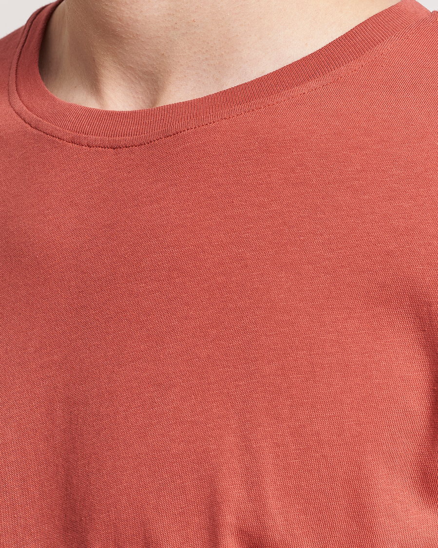 Hombres | Camisetas | Merz b. Schwanen | Organic Cotton Washed Crew Neck T-Shirt Newman Red