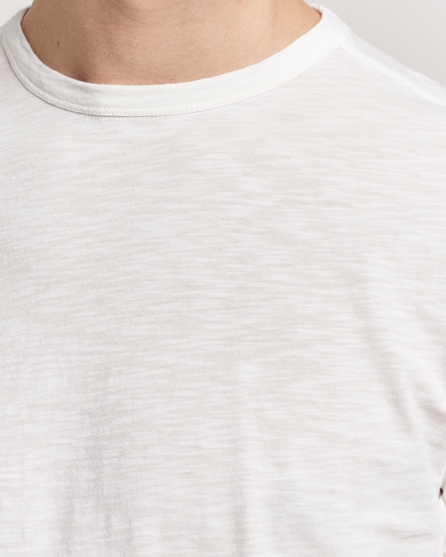 Hombres | Camisetas | Merz b. Schwanen | Organic Pima Cotton Slub Crew Neck T-Shirt White