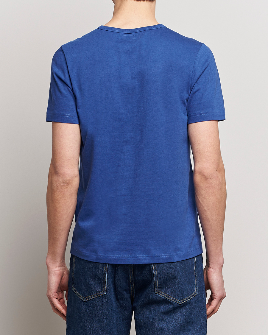 Hombres | Camisetas | Merz b. Schwanen | 1950s Classic Loopwheeled T-Shirt Vintage Blue