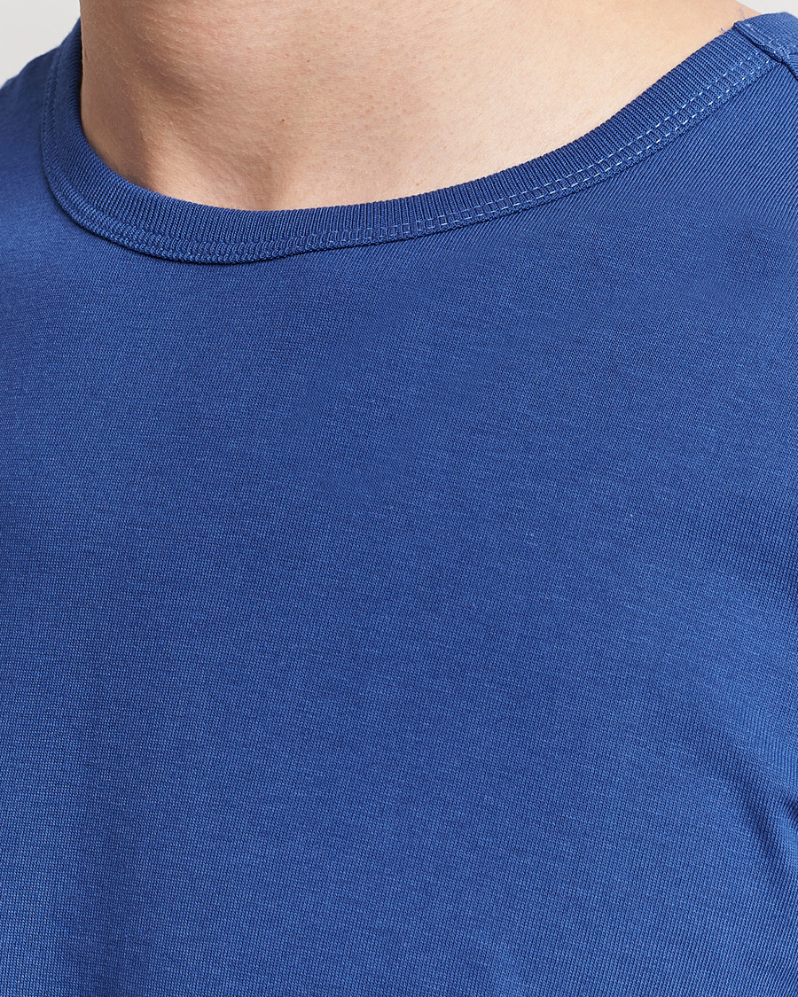 Hombres | Camisetas | Merz b. Schwanen | 1950s Classic Loopwheeled T-Shirt Vintage Blue