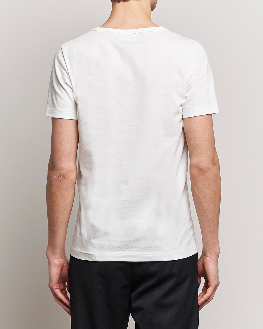 Hombres | Camisetas | Merz b. Schwanen | 1970s Classic Loopwheeled V-Neck T-Shirt White