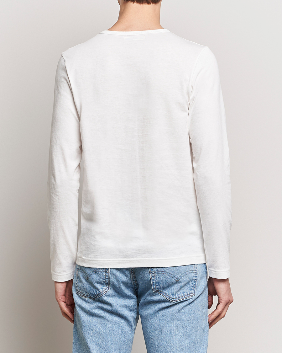 Hombres | Camisetas | Merz b. Schwanen | 1950s Classic Loopwheeled Longsleeve T-Shirt White