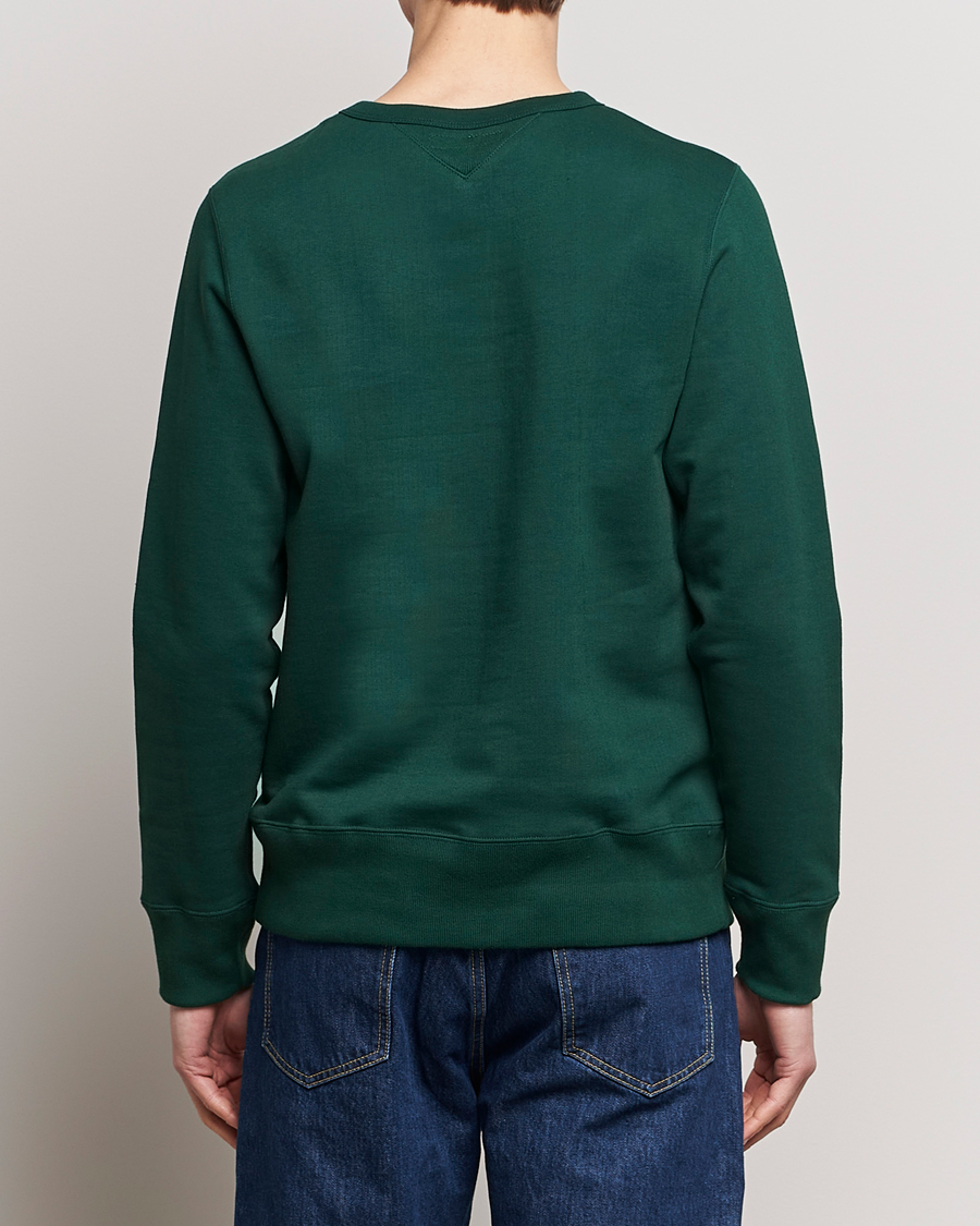 Hombres | Jerséis y prendas de punto | Merz b. Schwanen | Organic Cotton Crew Neck Sweatshirt Classic Green