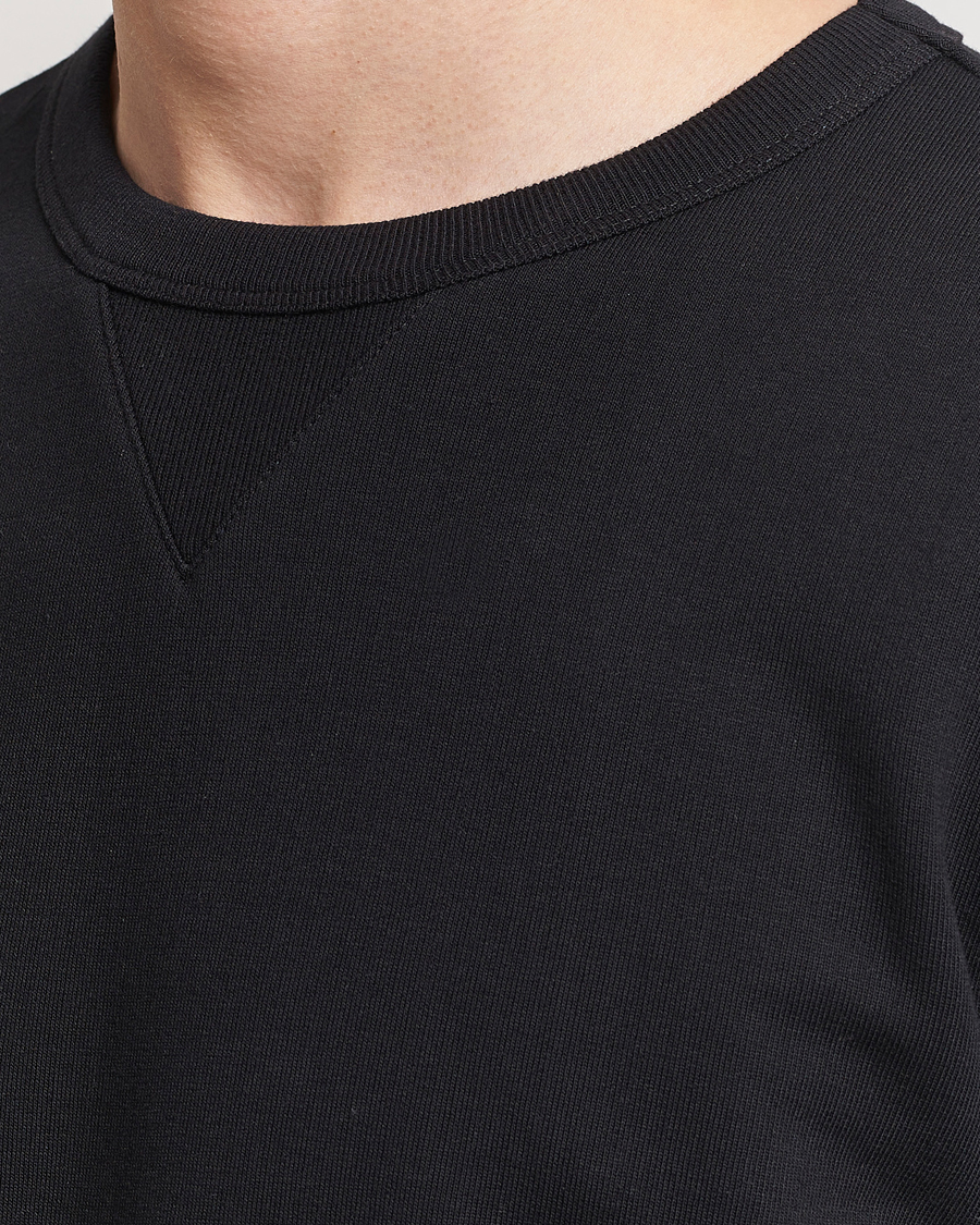 Hombres | Jerséis y prendas de punto | Merz b. Schwanen | Organic Cotton Crew Neck Sweatshirt Black
