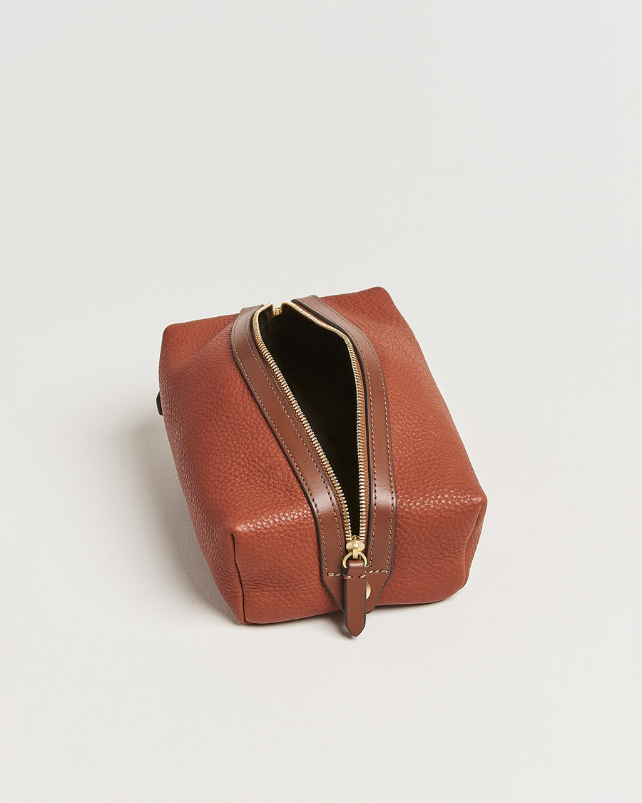 Hombres | Bolsos | Mismo | Groom Pebbled Leather Washbag Tabac/Cuoio