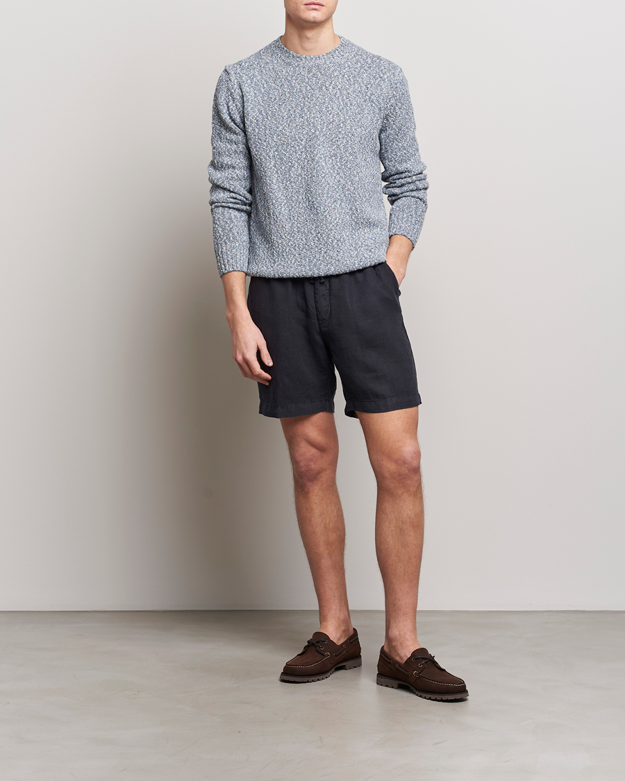 Hombres | Pantalones cortos | Altea | Linen Drawstring Shorts Navy