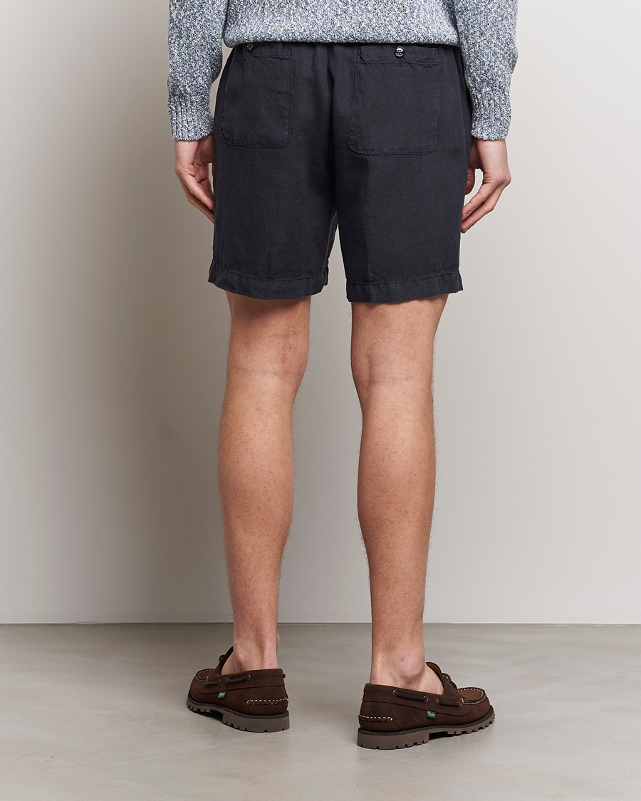 Hombres | Pantalones cortos | Altea | Linen Drawstring Shorts Navy