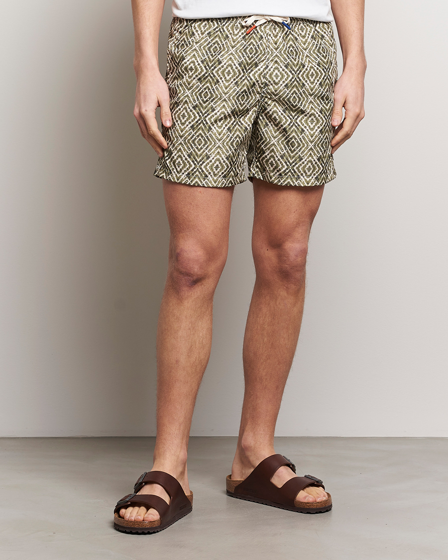 Hombres | Bañadores | Altea | Printed Swim Shorts Green