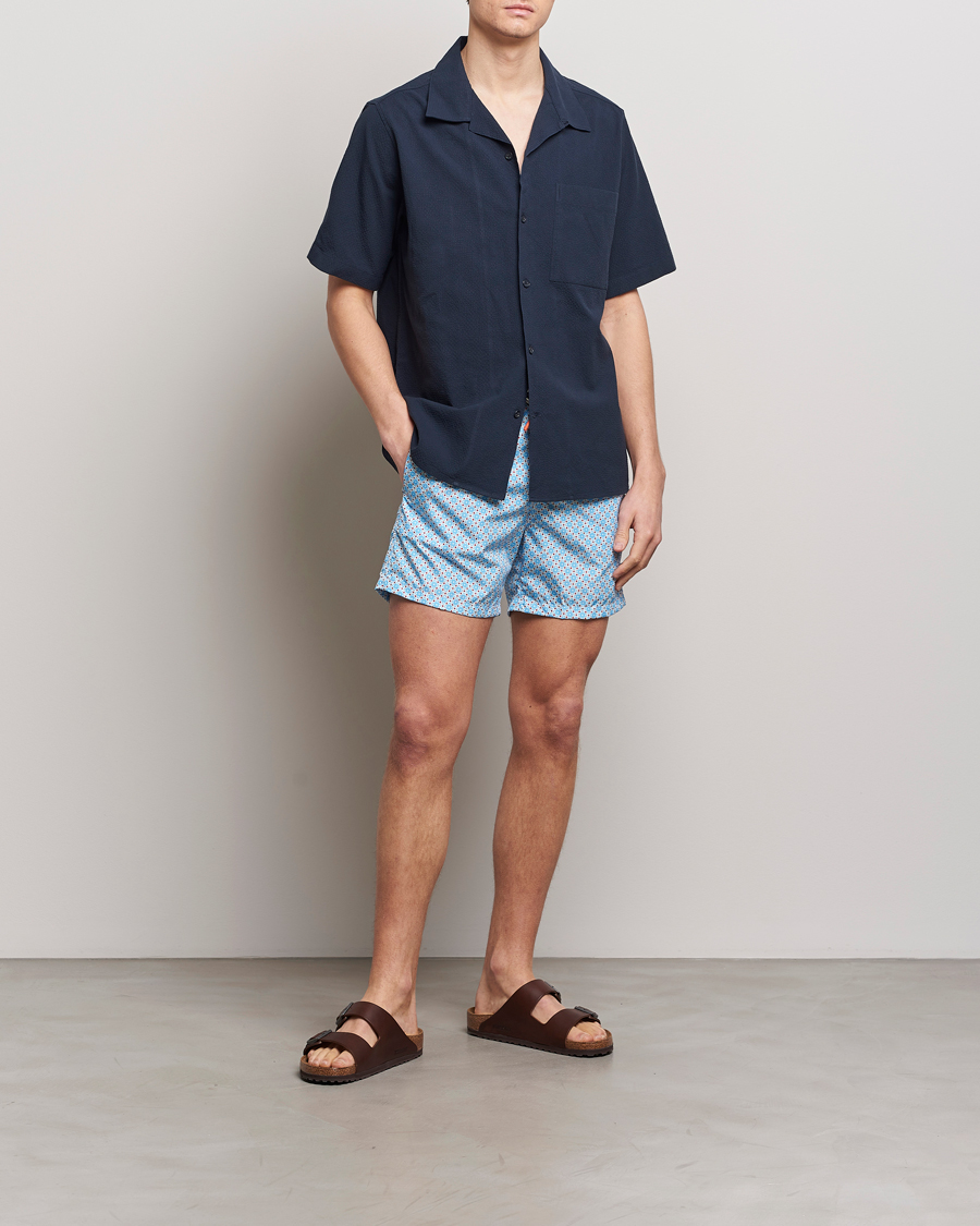 Hombres | Bañadores | Altea | Printed Swim Shorts Light Blue