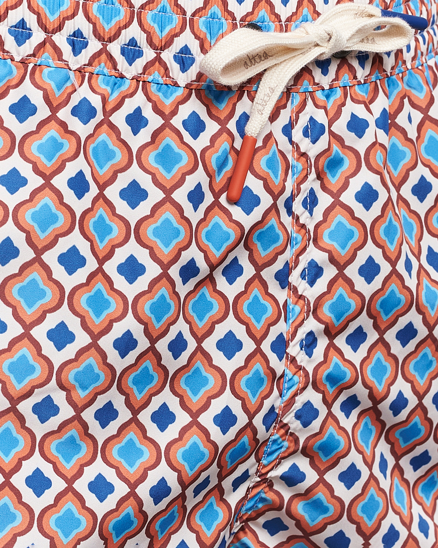 Hombres | Bañadores | Altea | Printed Swim Shorts Blue/Orange