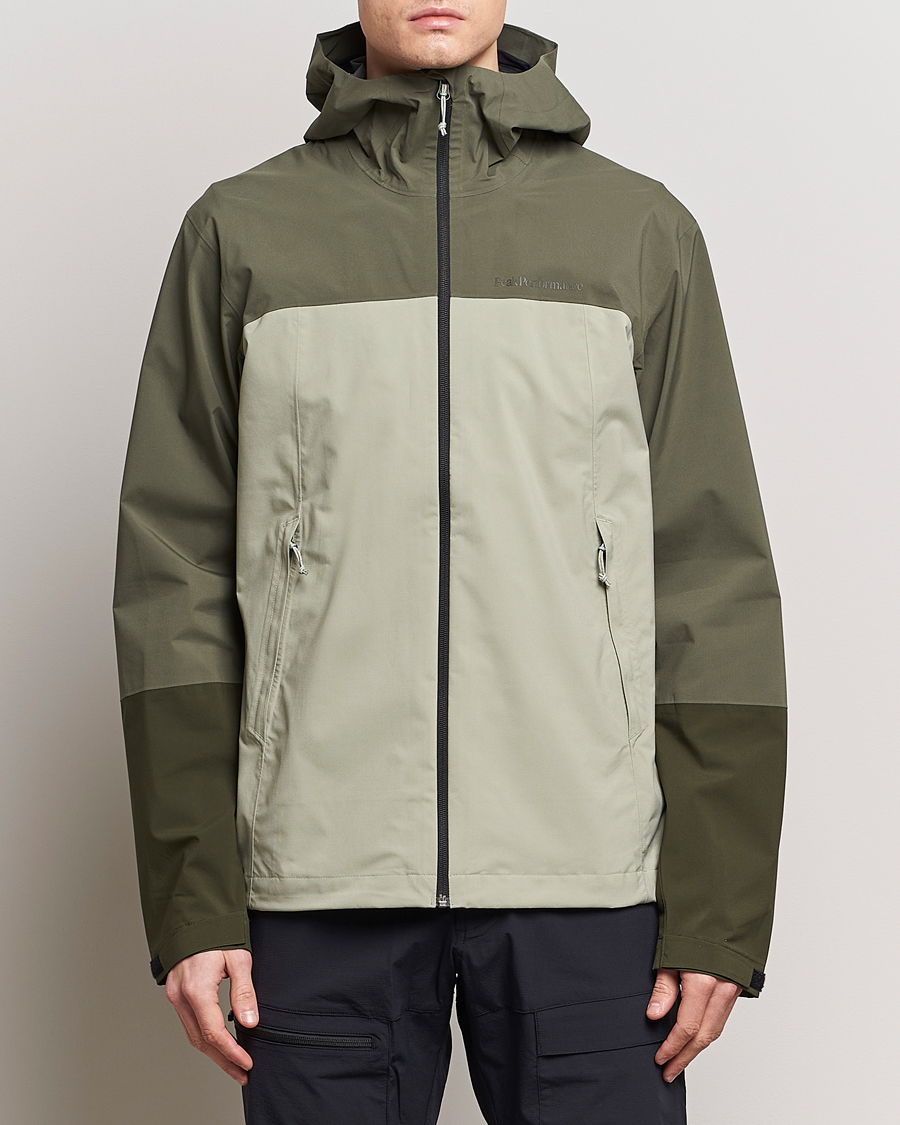 Hombres | Ropa | Peak Performance | Trail Hipe Hooded Jacket Pine Needle/Limit Green