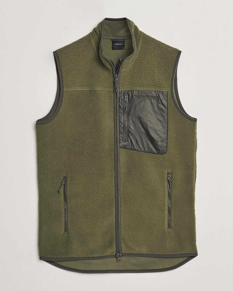Hombres | Jerséis y prendas de punto | Peak Performance | Pile Vest Pine Needle