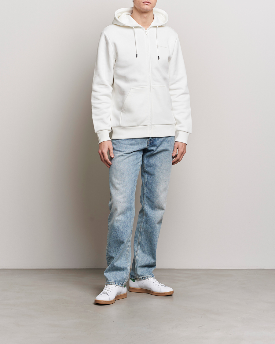 Hombres | Jerséis y prendas de punto | Peak Performance | Original Logo Full Zip Hoodie Off White