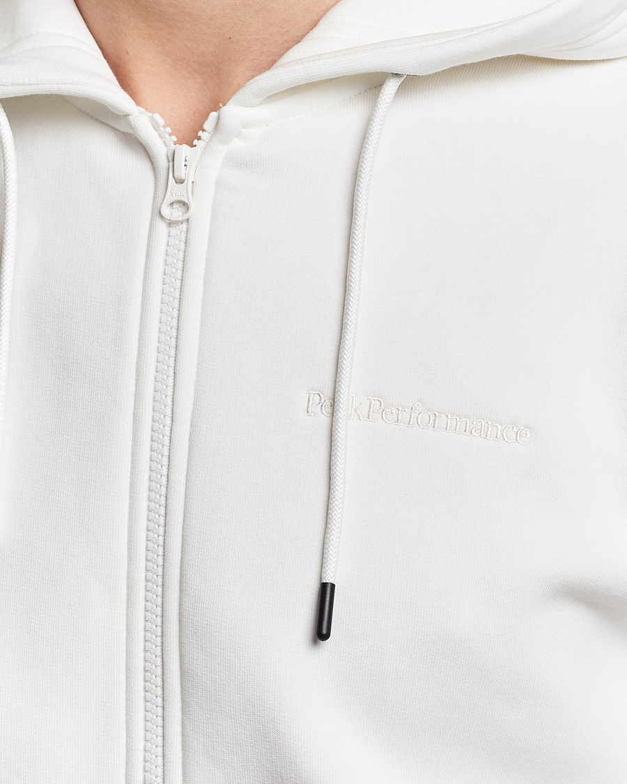 Hombres | Jerséis y prendas de punto | Peak Performance | Original Logo Full Zip Hoodie Off White