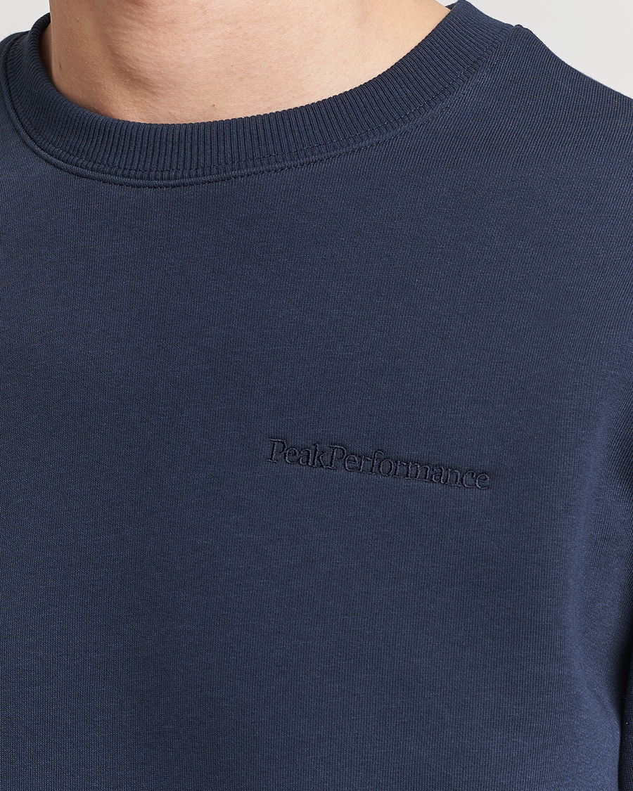 Hombres | Jerséis y prendas de punto | Peak Performance | Original Logo Crew Neck Sweatshirt Blue Shadow
