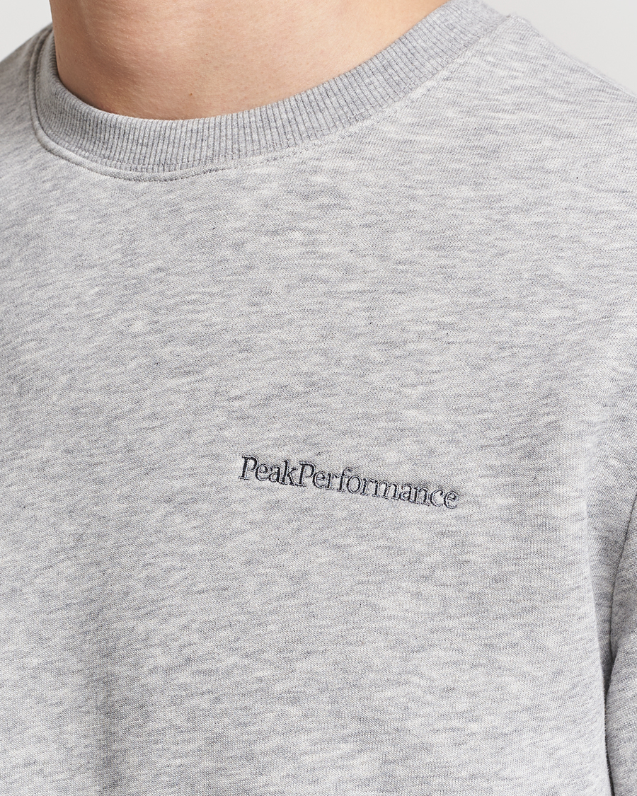 Hombres | Jerséis y prendas de punto | Peak Performance | Original Logo Crew Neck Sweatshirt Grey Melange