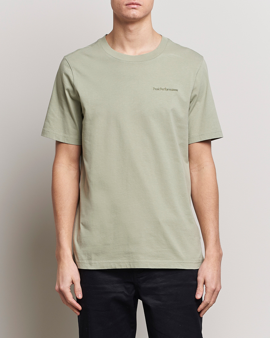 Hombres | Camisetas | Peak Performance | Original Logo Crew Neck T-Shirt Limit Green