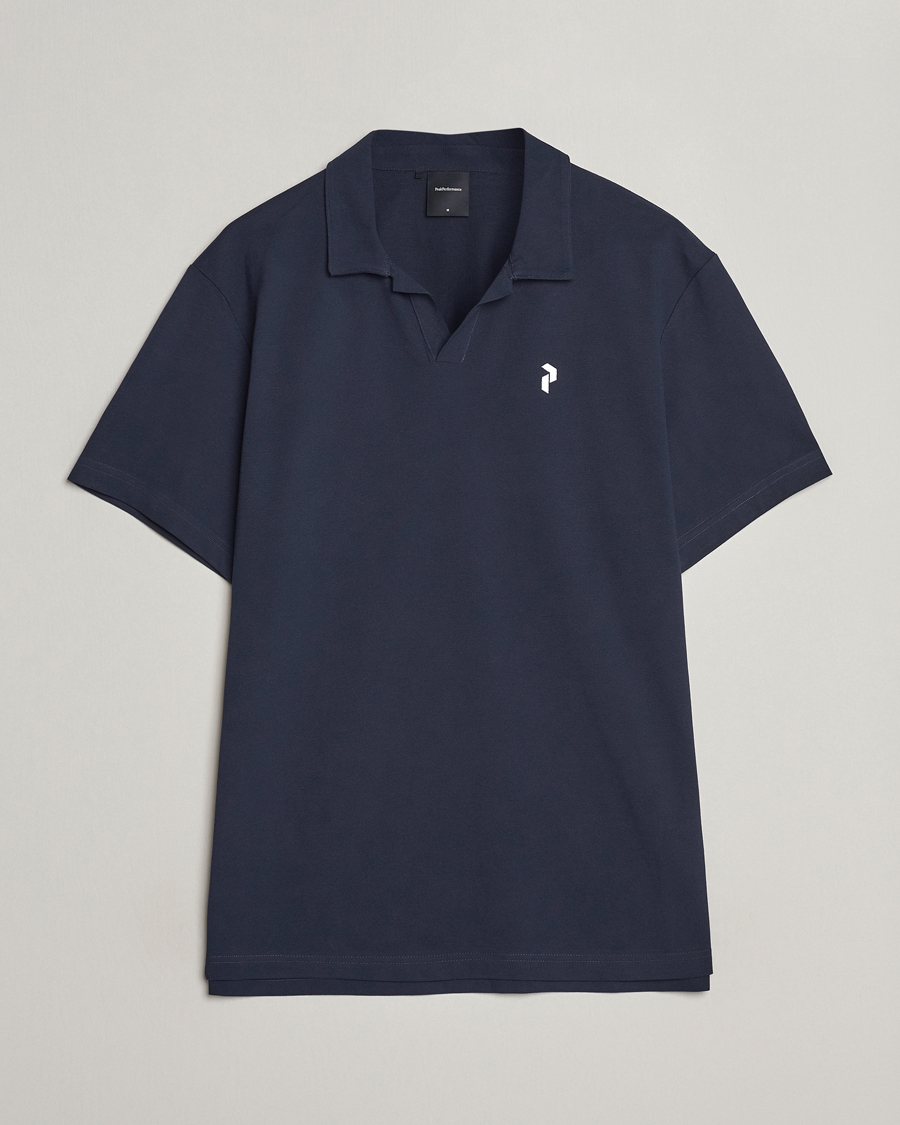 Hombres | Polos | Peak Performance | Cotton Coolmax Open Collar Polo Salute Blue
