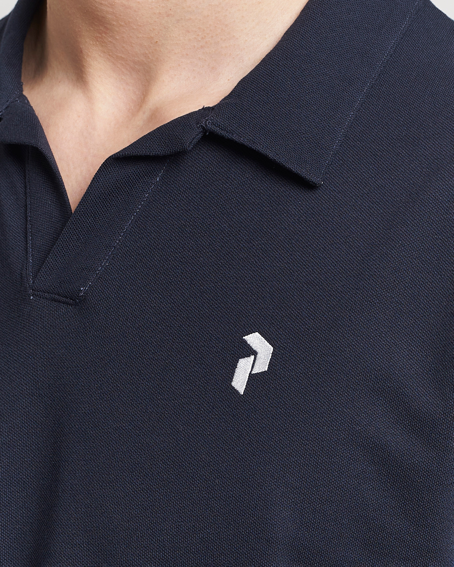 Hombres | Polos | Peak Performance | Cotton Coolmax Open Collar Polo Salute Blue
