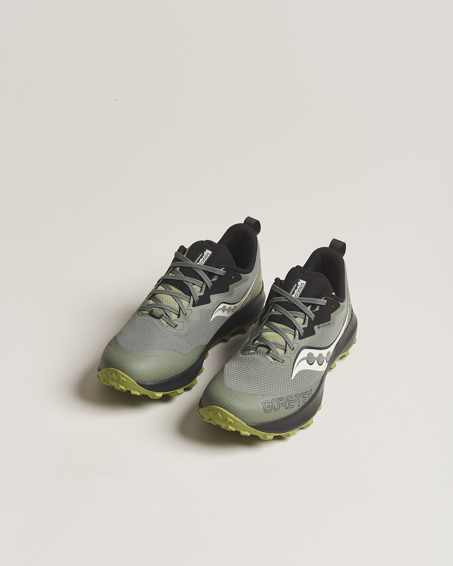 Hombres | Zapatillas de senderismo | Saucony | Peregrine 14 Gore-Tex Trail Sneaker Olive