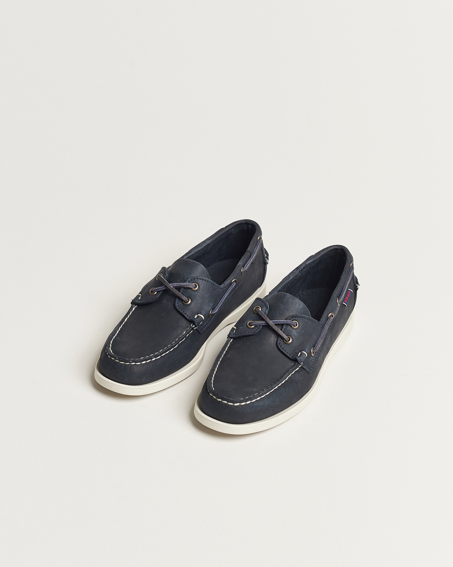 Hombres | Zapatos | Sebago | Dockside Nubuck Boat Shoe Blue Navy