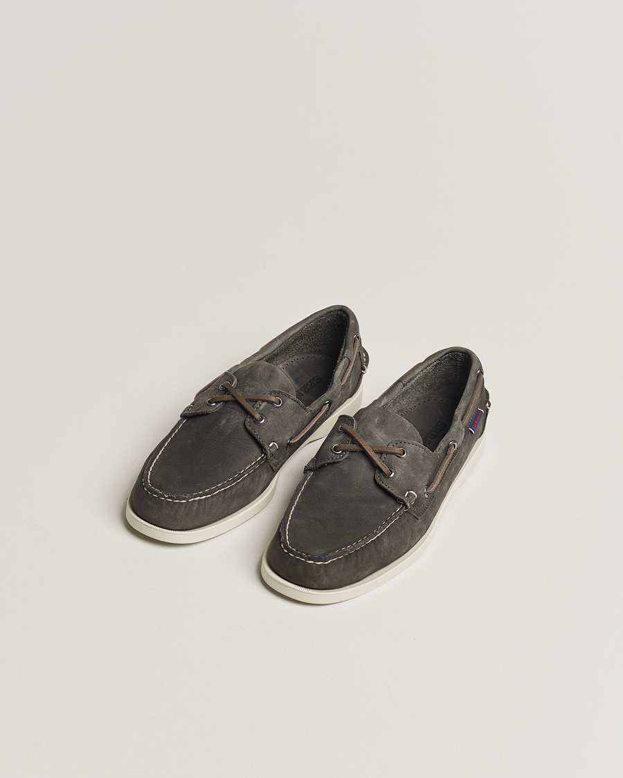 Hombres | Zapatos | Sebago | Dockside Nubuck Boat Shoe Dark Grey