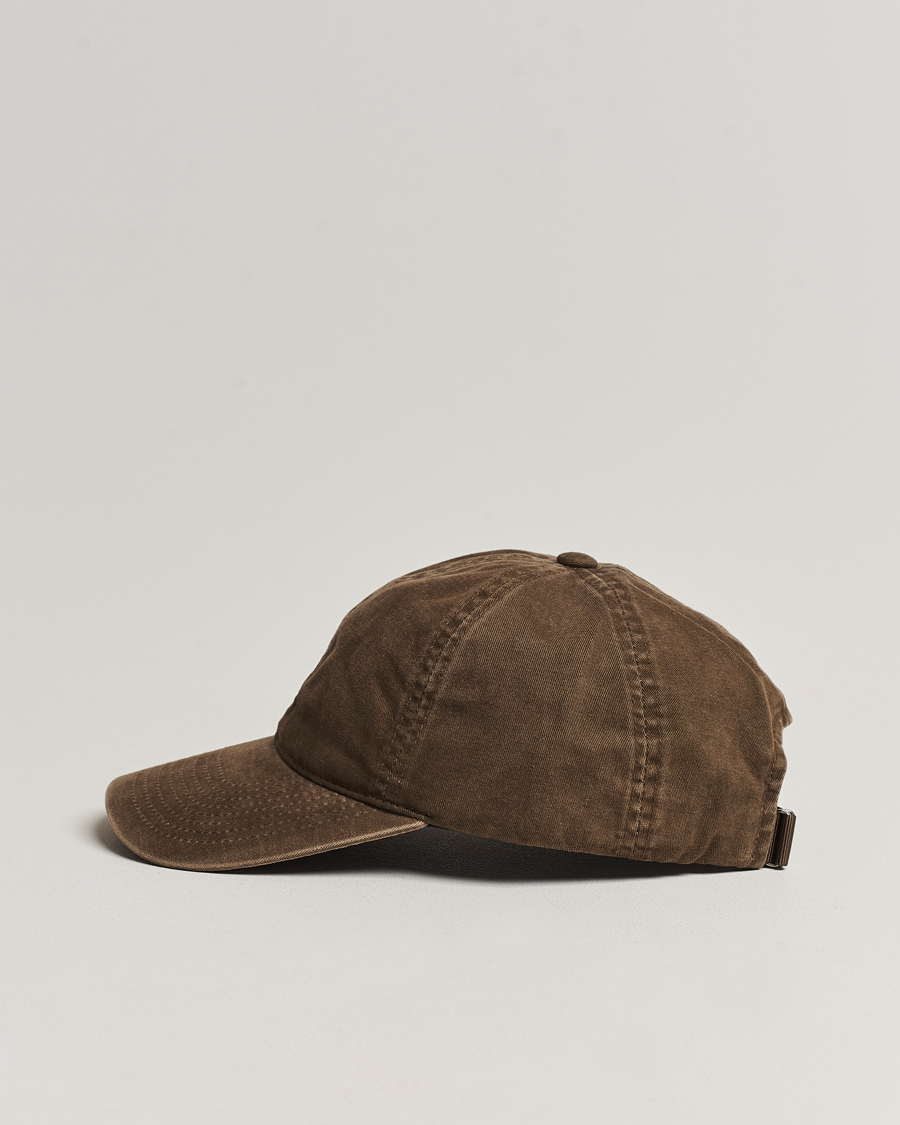 Hombres | Sombreros y gorras | Varsity Headwear | Washed Cotton Baseball Cap Dark Beige