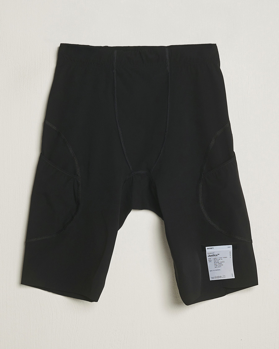 Hombres | Pantalones cortos | Satisfy | Justice Cargo 9 Inch Half Tights Black