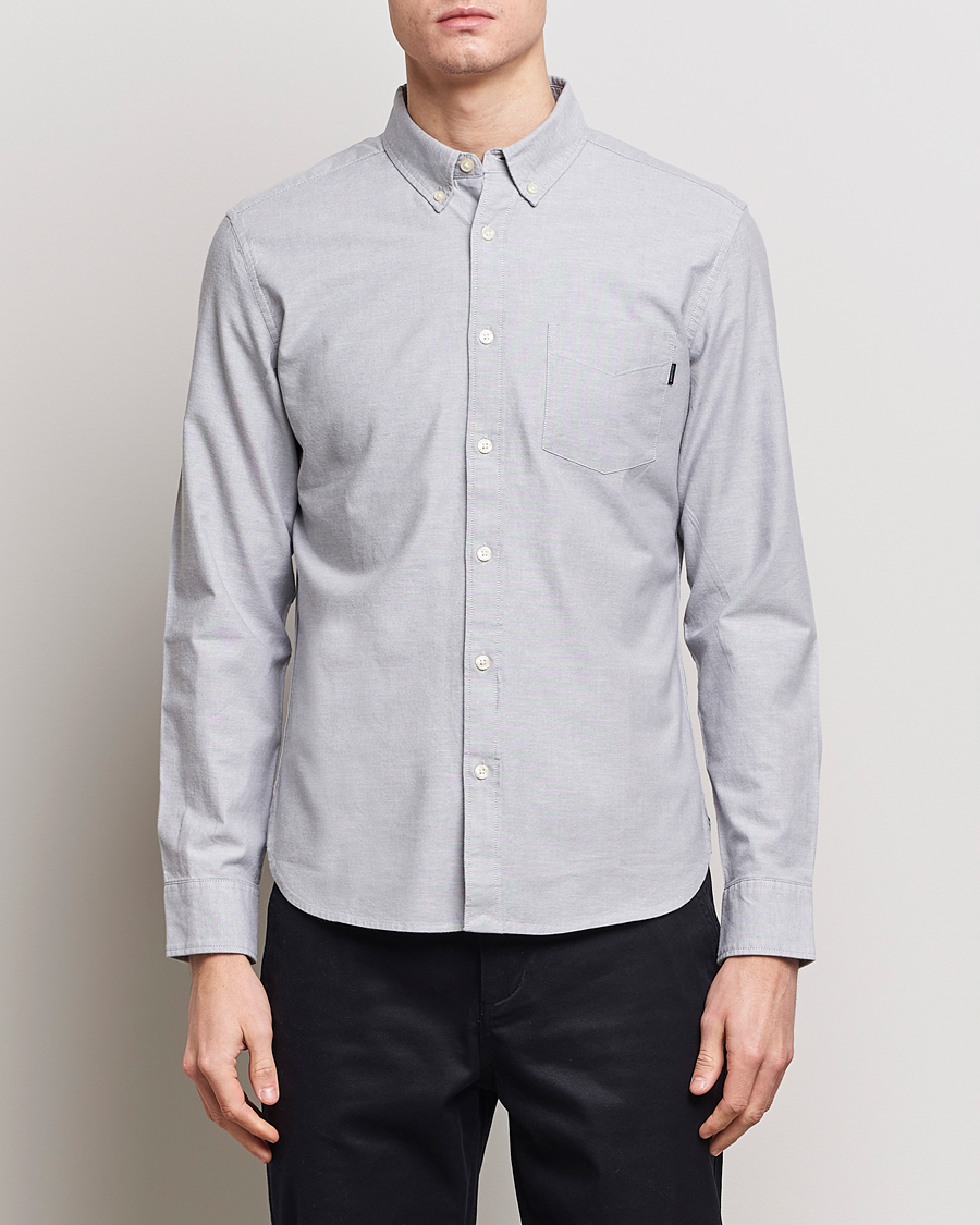 Hombres |  | Dockers | Cotton Stretch Oxford Shirt Mid Grey Heather