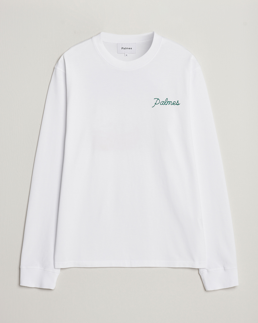 Hombres | Camisetas | Palmes | Sunset Long Sleeve T-Shirt White