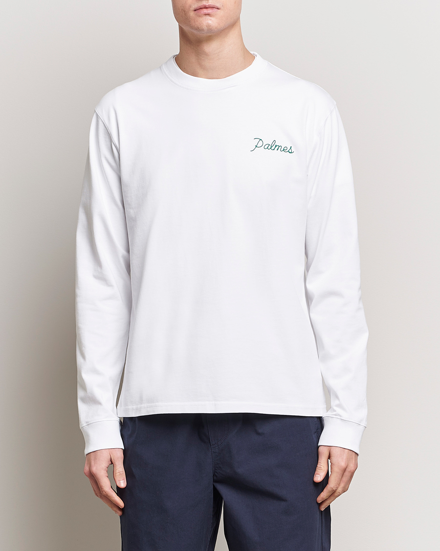 Hombres | Camisetas manga larga | Palmes | Sunset Long Sleeve T-Shirt White