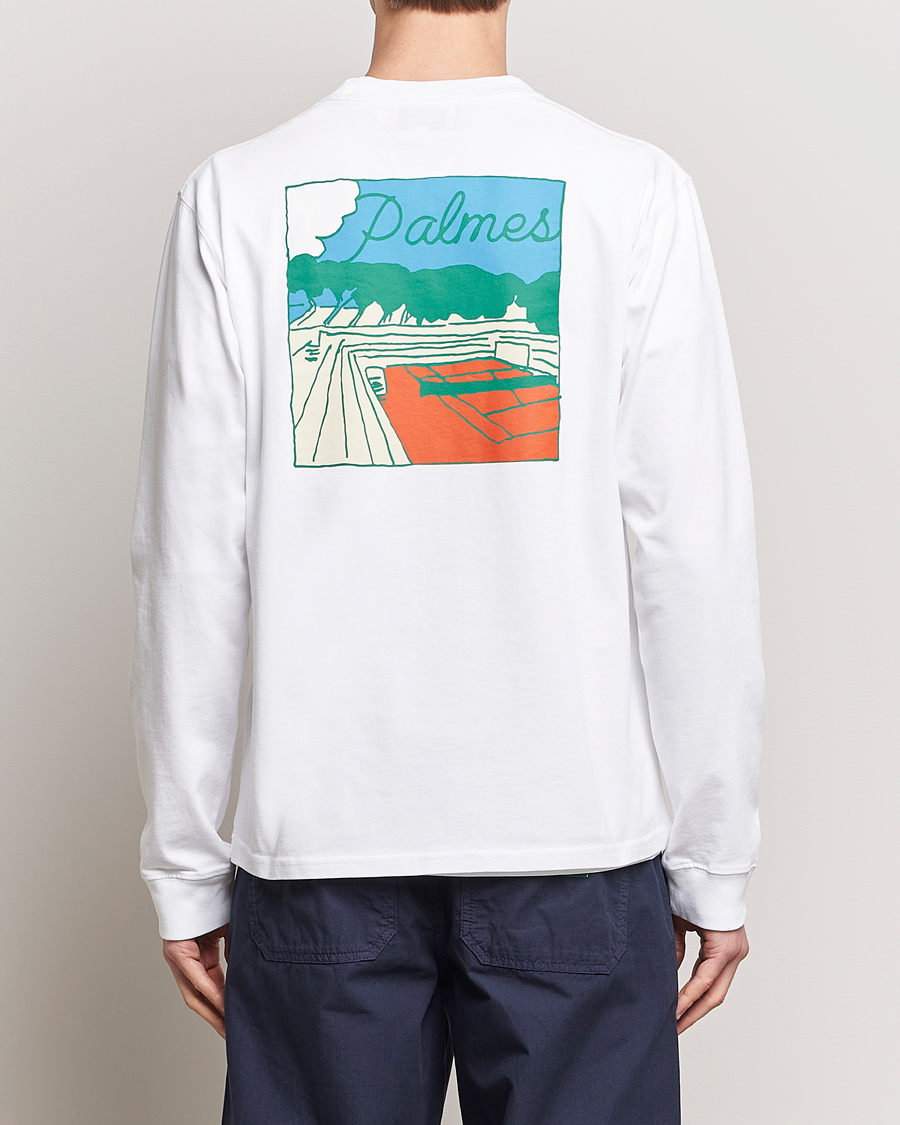 Hombres | Camisetas | Palmes | Sunset Long Sleeve T-Shirt White