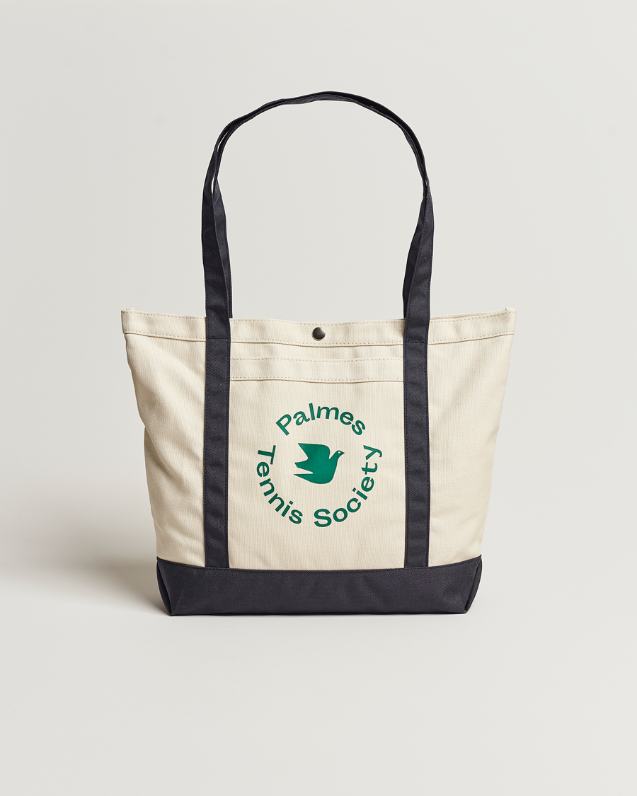Hombres | Palmes Society Tote Bag White/Navy | Palmes | Society Tote Bag White/Navy