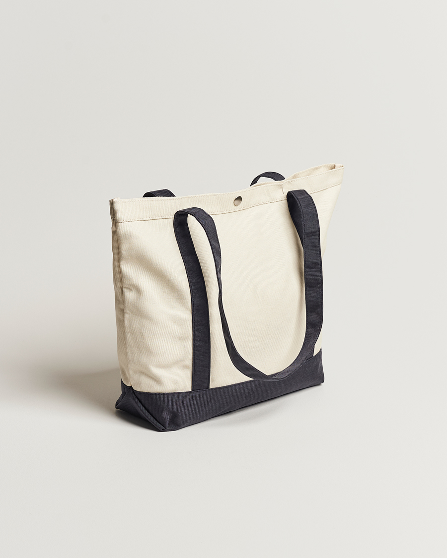 Hombres | Palmes Society Tote Bag White/Navy | Palmes | Society Tote Bag White/Navy