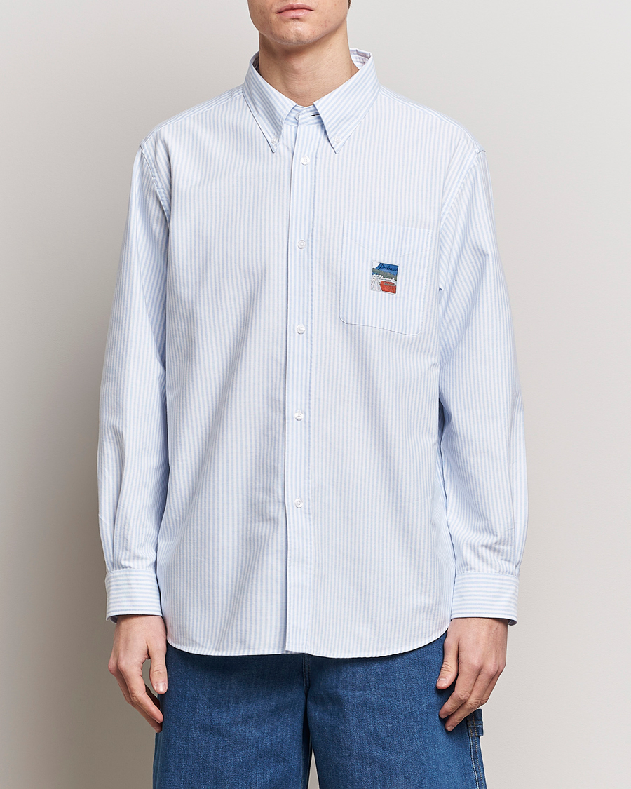 Hombres | Camisas | Palmes | Deuce Oxford Shirt Light Blue Stripe