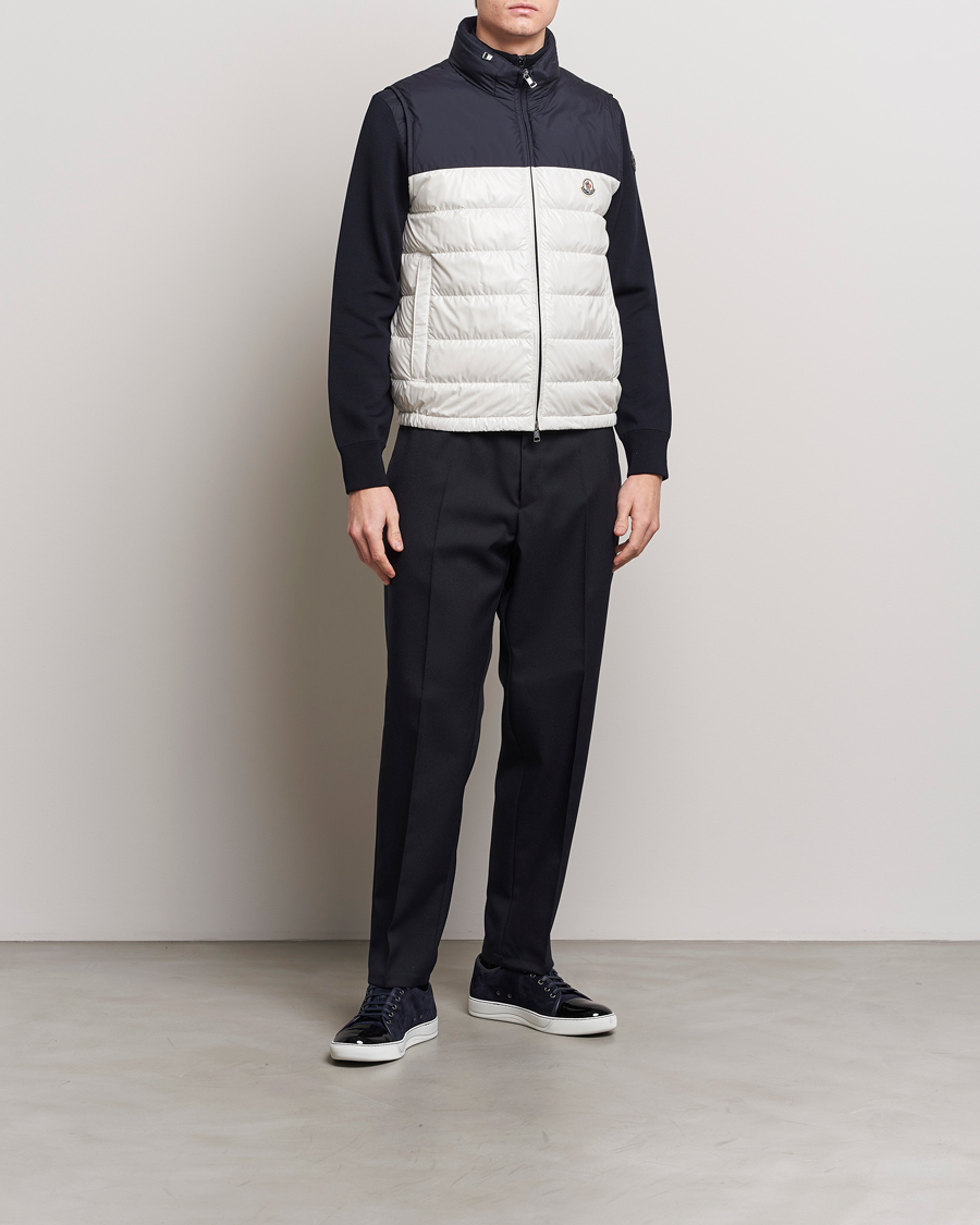 Hombres | Abrigos y chaquetas | Moncler | Cerces Down Vest Off White/Navy