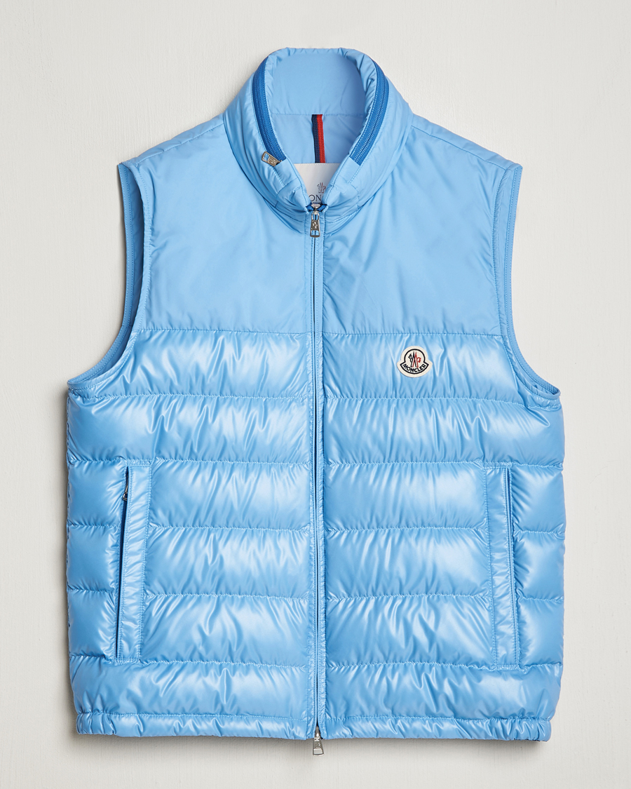 Hombres | Abrigos y chaquetas | Moncler | Cerces Down Vest Light Blue