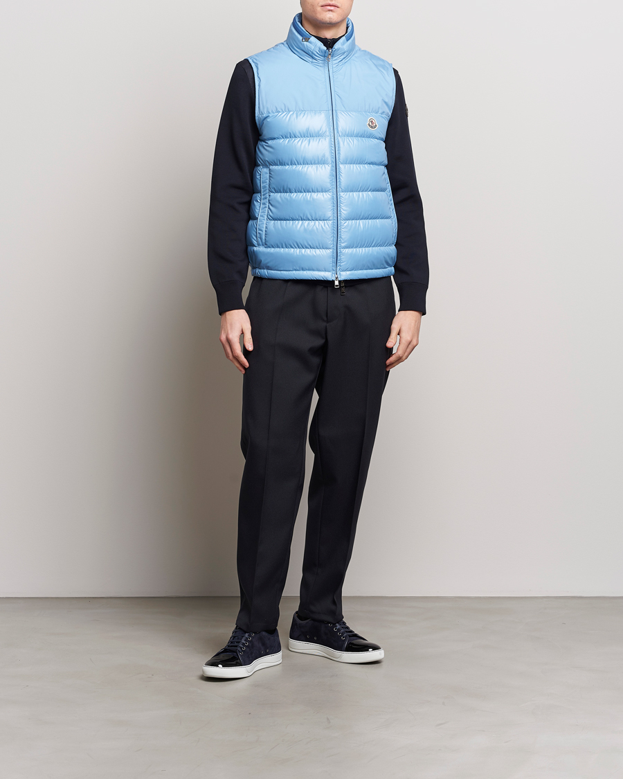 Hombres | Abrigos y chaquetas | Moncler | Cerces Down Vest Light Blue