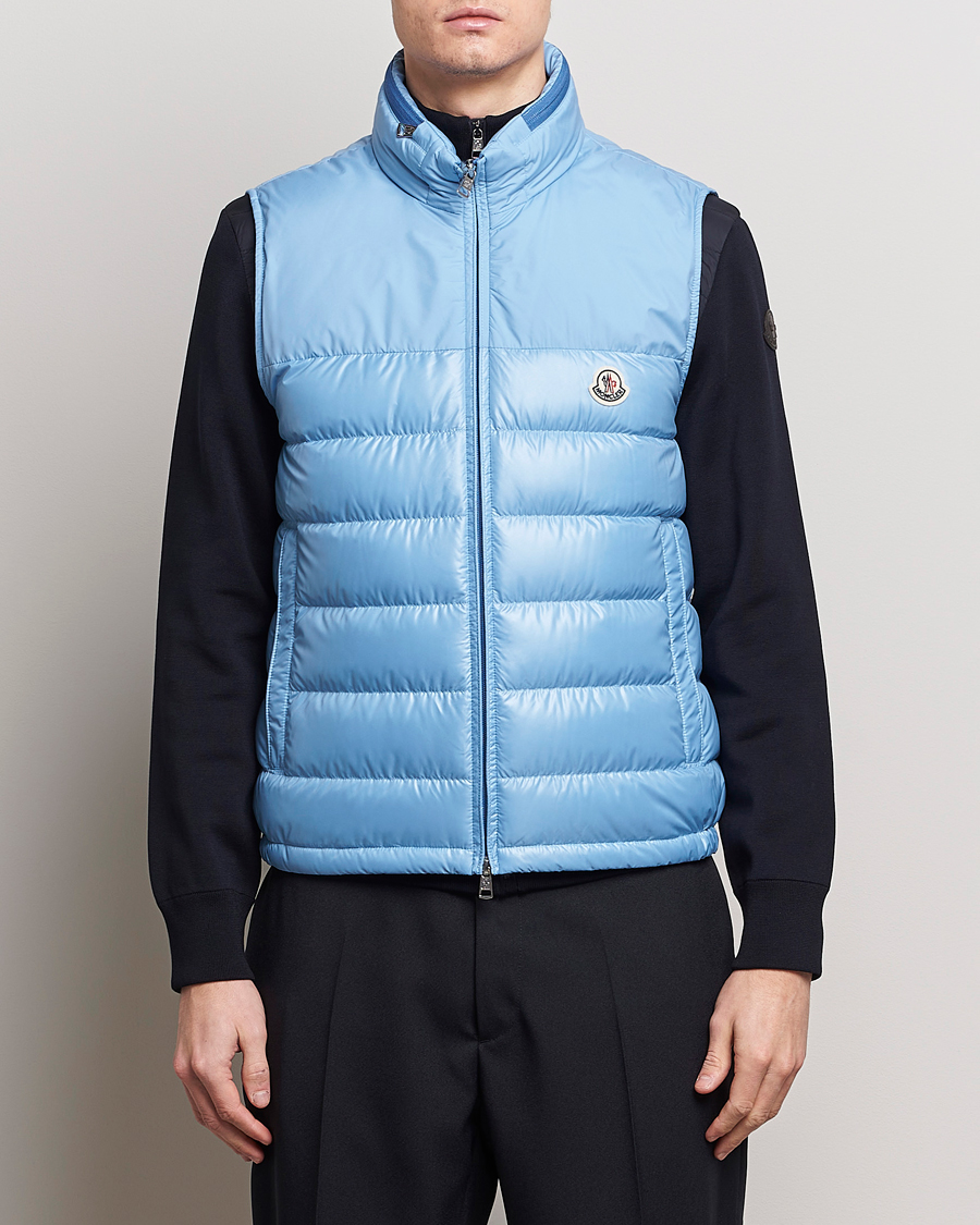 Hombres | Abrigos y chaquetas | Moncler | Cerces Down Vest Light Blue