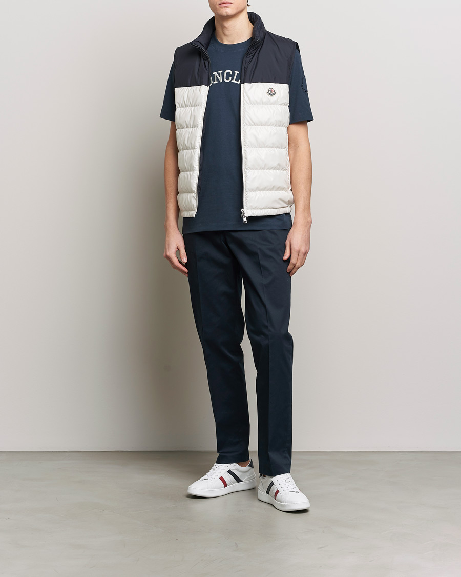 Hombres | Pantalones | Moncler | Contrast Banded Trousers Navy