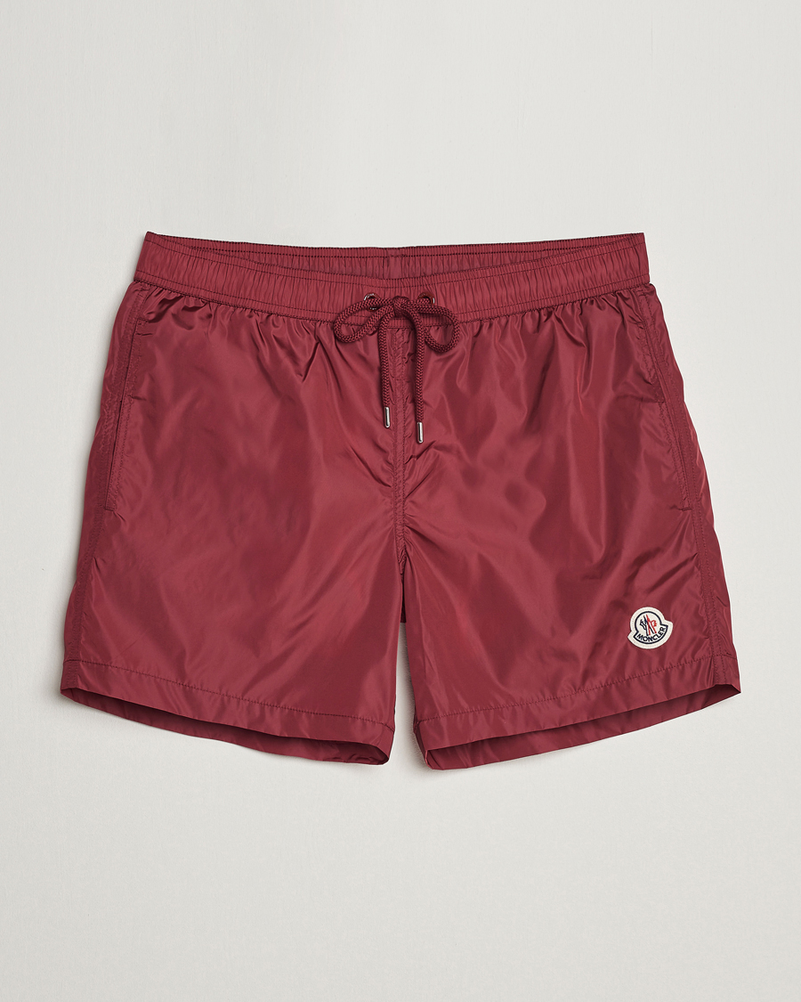 Hombres | Bañadores | Moncler | Nylon Swim Shorts Burgundy